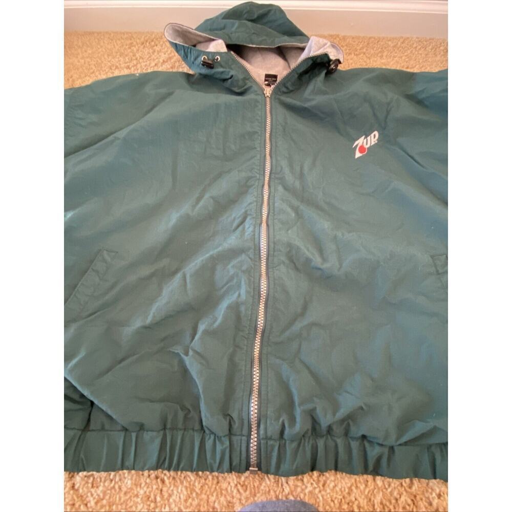 Vintage Gear For Sports Thick Jacket Coat Green 7up Men’s XXL 2XL Warm Gray EUC - Picture 9 of 11